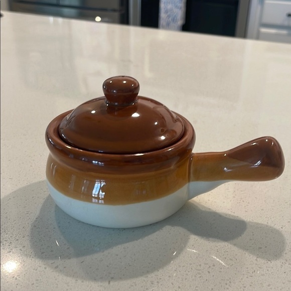 Brown and Cream Stoneware Set with Glazed Finish - Picture 2 of 6